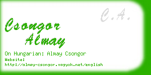 csongor almay business card